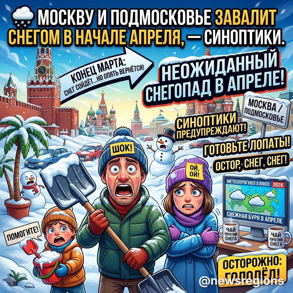 🌨 Москву и Подмосковье завалит снегом в начале