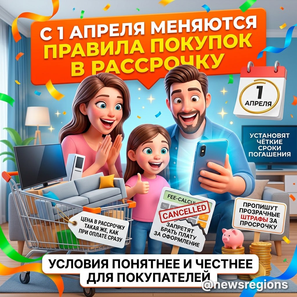 С 1 апреля меняются правила покупок в рассрочку
